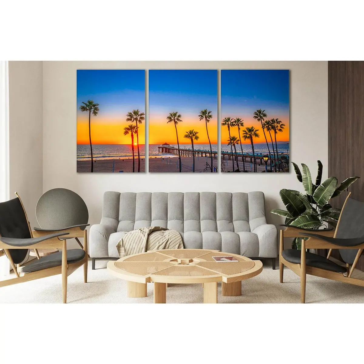 Palms Ocean Sunset Pier №Sl210 Ready To Hang Canvas Print 5
