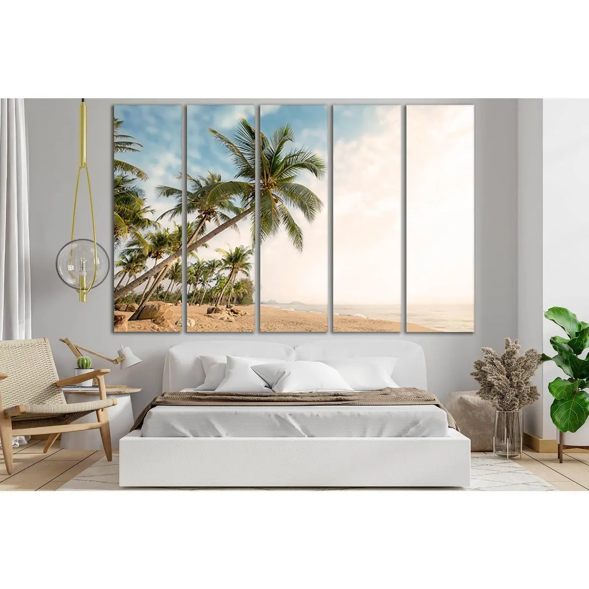 Tropical Palm Tree Canvas Art Print №SL1057 – Pre-Hung Wall Decor