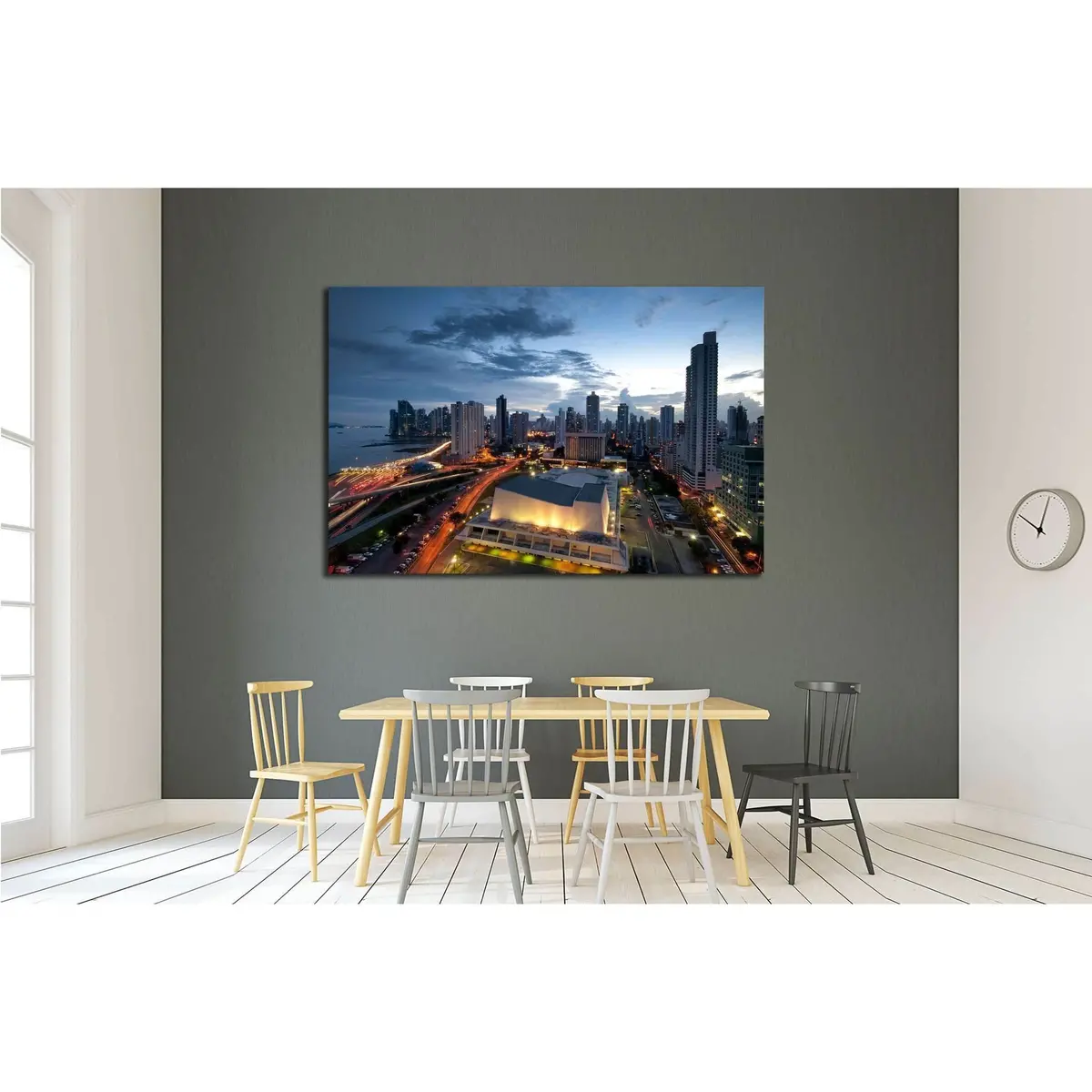 Panama City, City Center Skyline And Bay Of Panama, Panama, Central America №2146 Ready To Hang Canvas Print 3