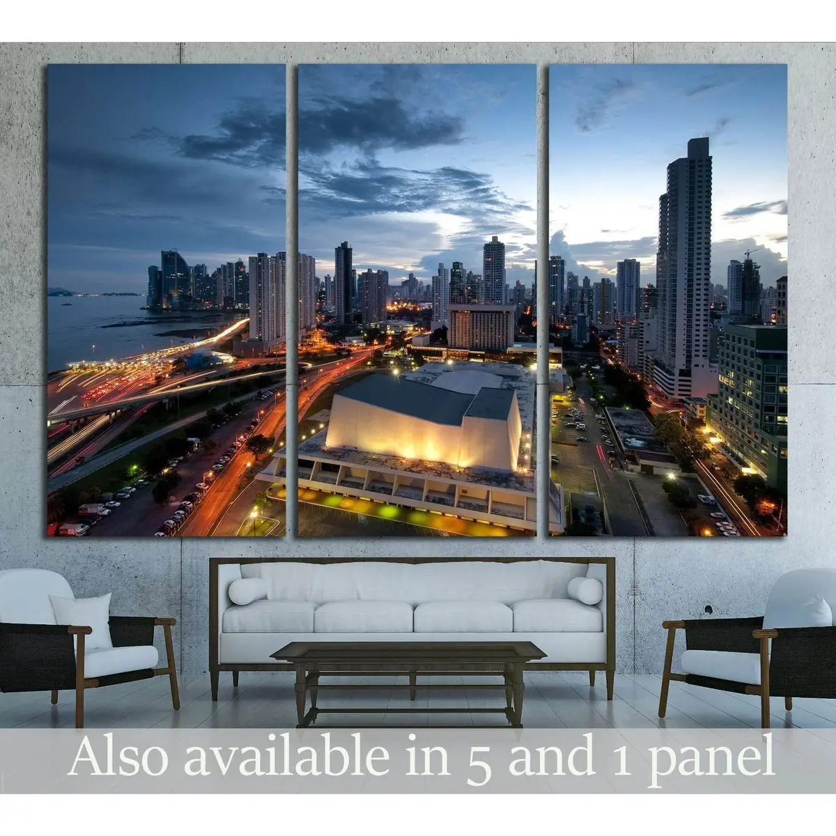Panama City, City Center Skyline And Bay Of Panama, Panama, Central America №2146 Ready To Hang Canvas Print 5