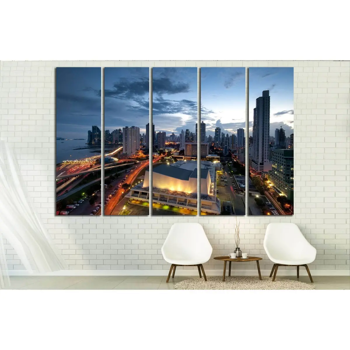 Panama City Skyline Canvas Art Featuring the Bay of Panama – Ready-to-Hang Wall Decor - Image 3