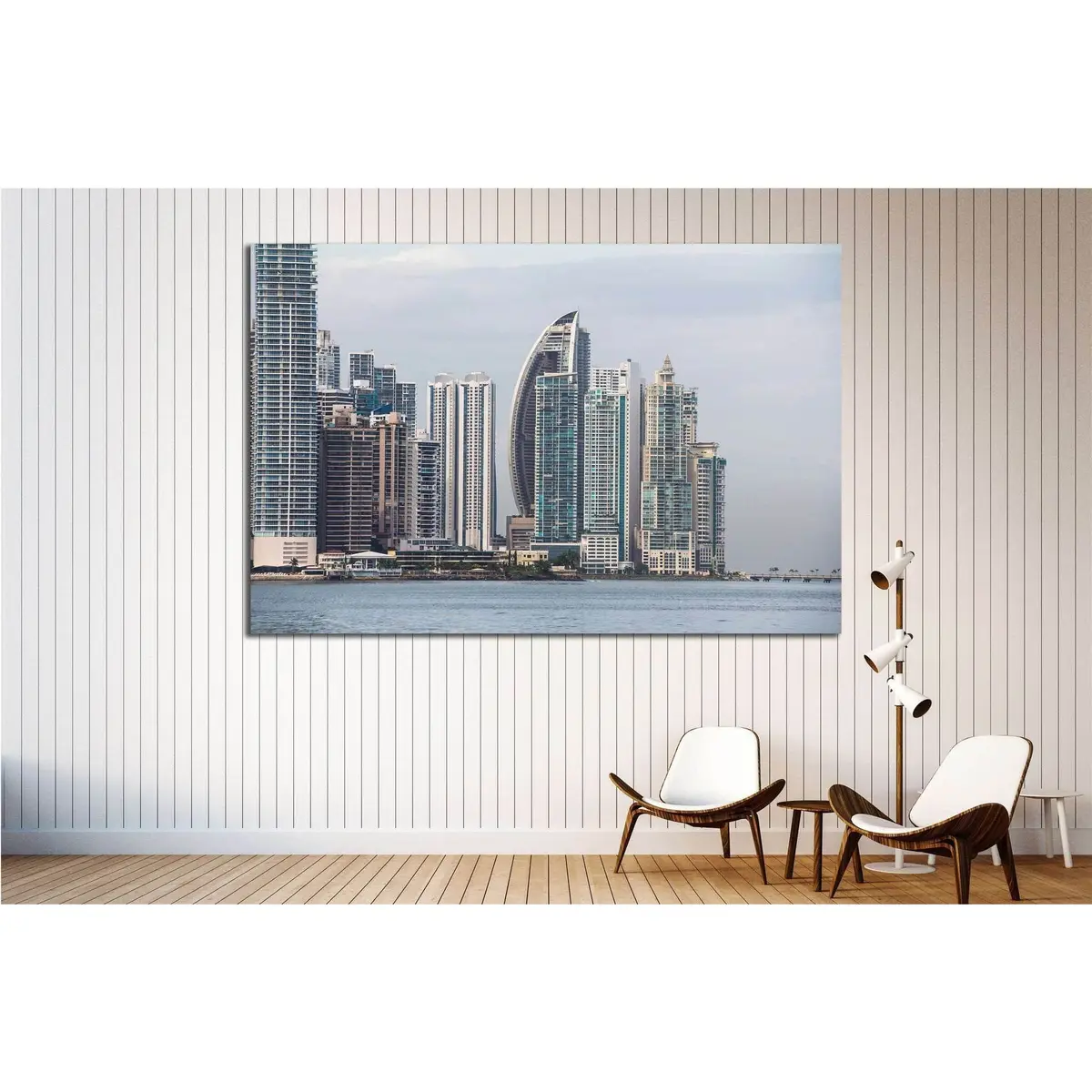 Panama City Skyline, Seen From Casco Viejo №1532 Ready To Hang Canvas Print 2