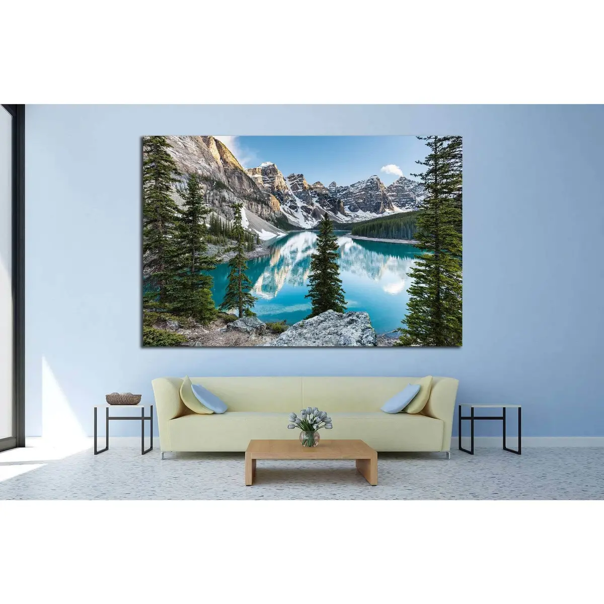 Panorama In The Banff, Canada №632 Ready To Hang Canvas Print 2