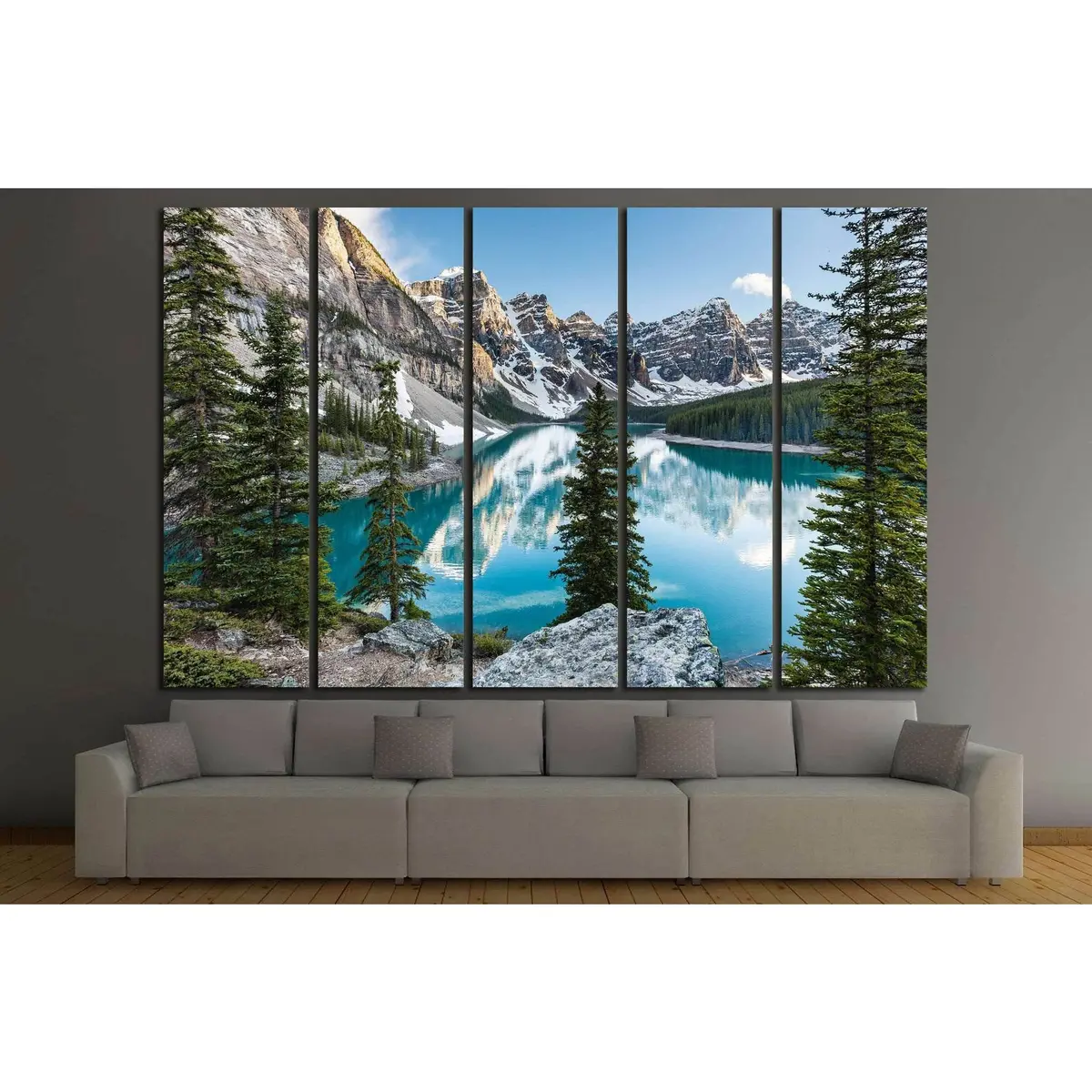 Banff National Park Panoramic Canvas Art Print – Ready to Hang - Image 3