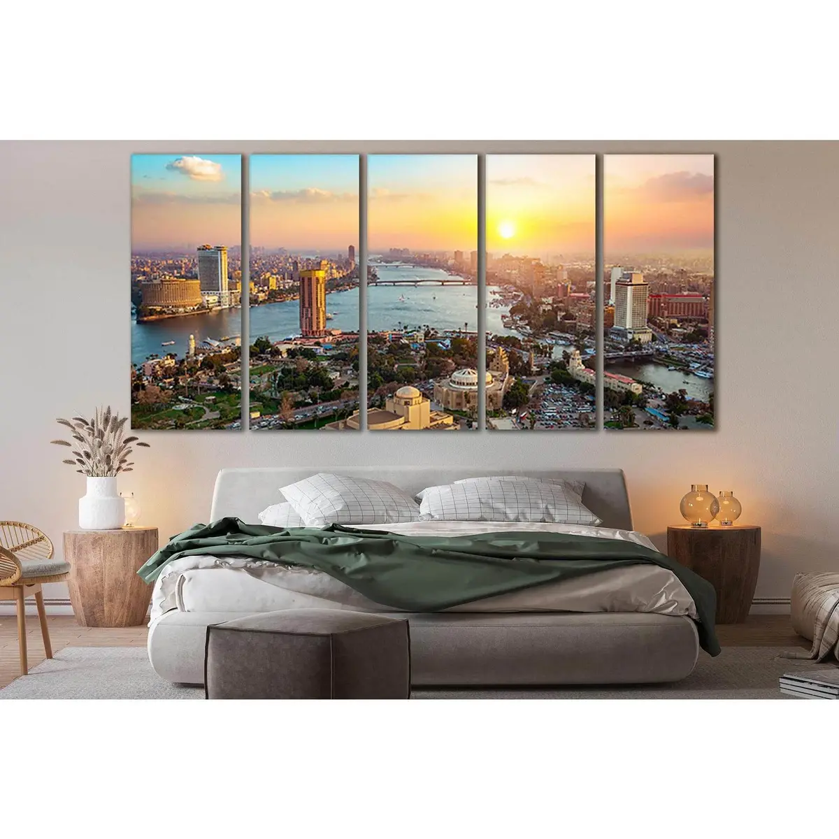 Cairo Egypt Skyline Canvas Art Print №SL356 – Pre-Strung & Ready to Hang - Image 3
