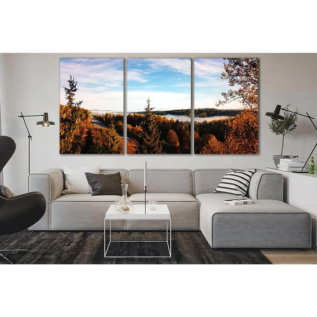 Panorama On Autumn Forest №Sl645 Ready To Hang Canvas Print 5