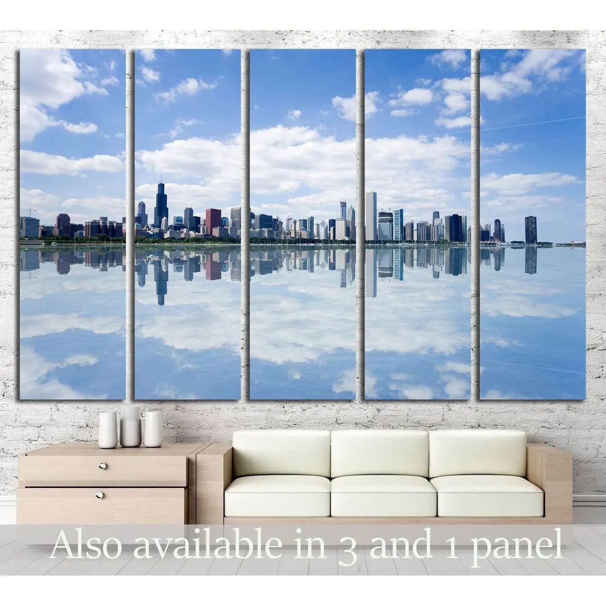 Chicago Waterfront Skyline Panorama Canvas Art Print #2583