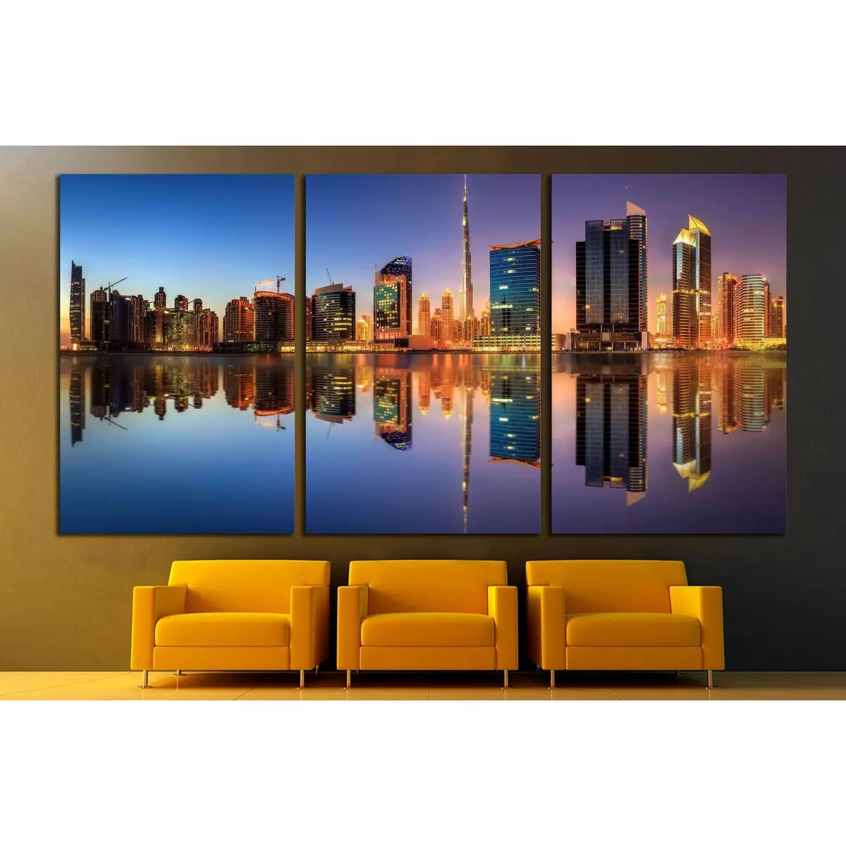 Panoramic View Of Dubai Business Bay, Uae №2973 Ready To Hang Canvas Print 5