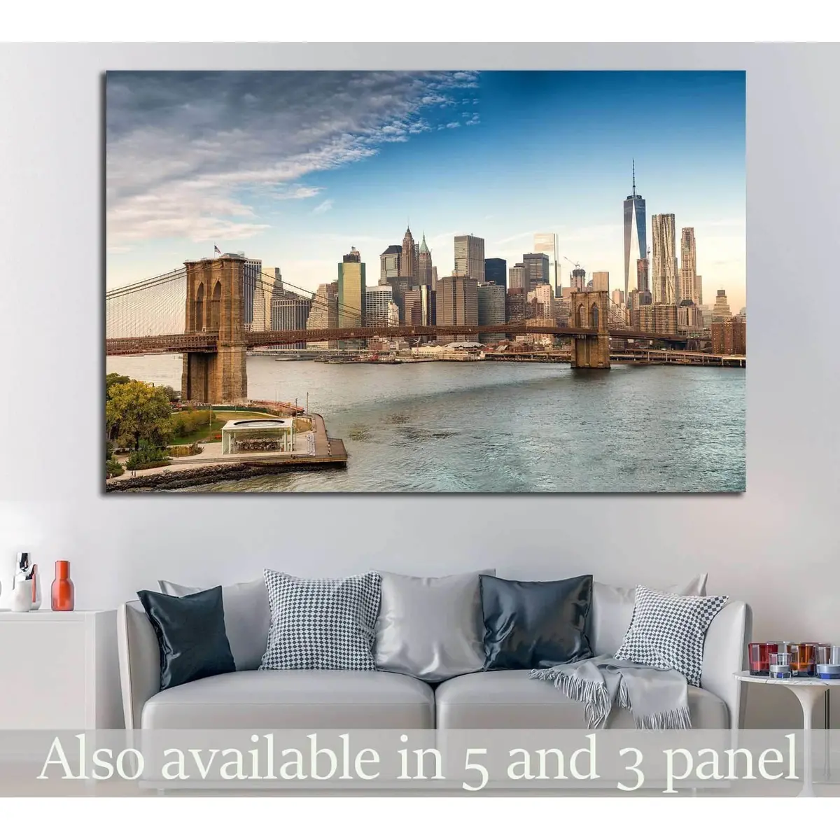 Panoramic View Of New York №742 Ready To Hang Canvas Print 1