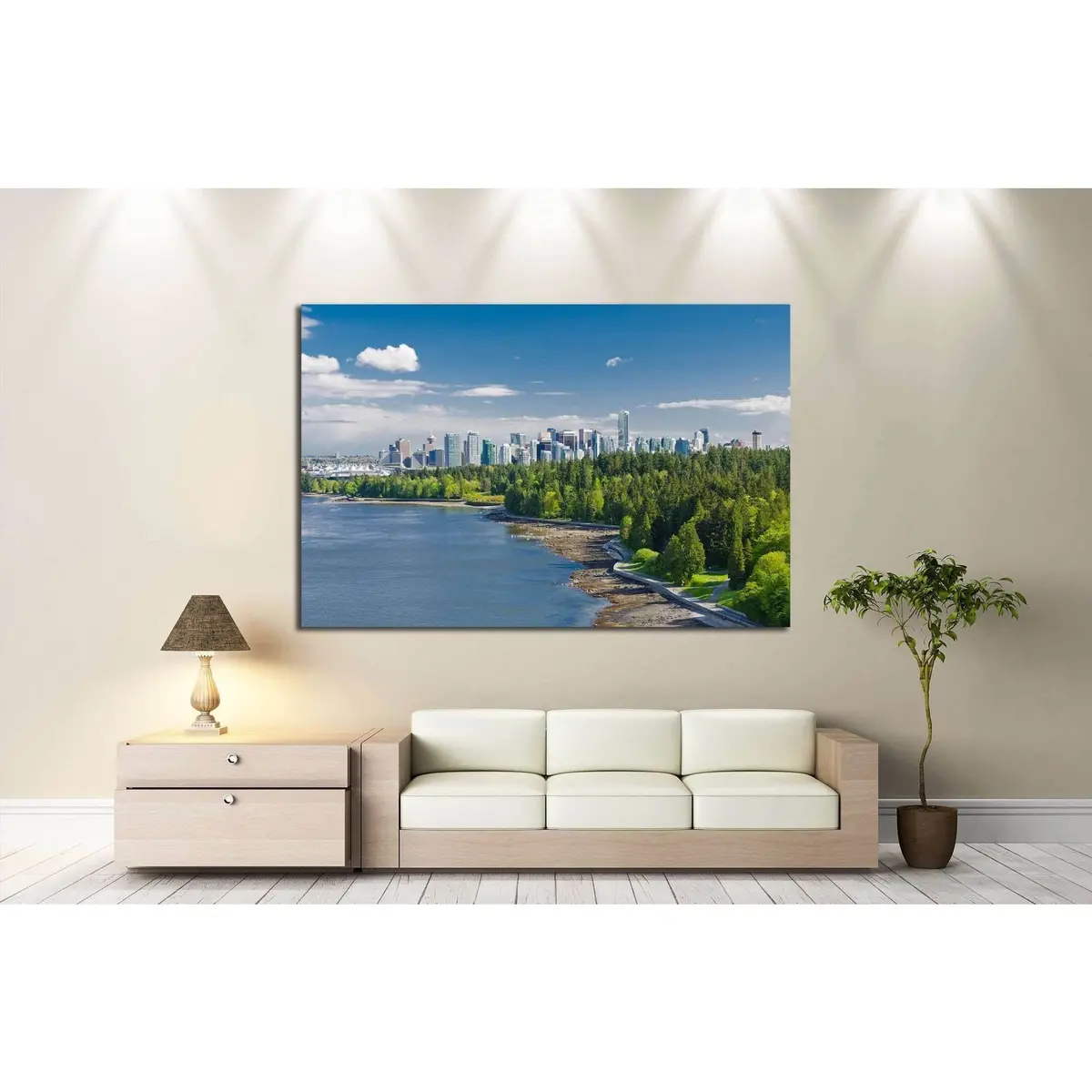 Panoramic View Of The Park And Downtown City Of Vancouver №2035 Ready To Hang Canvas Print 3