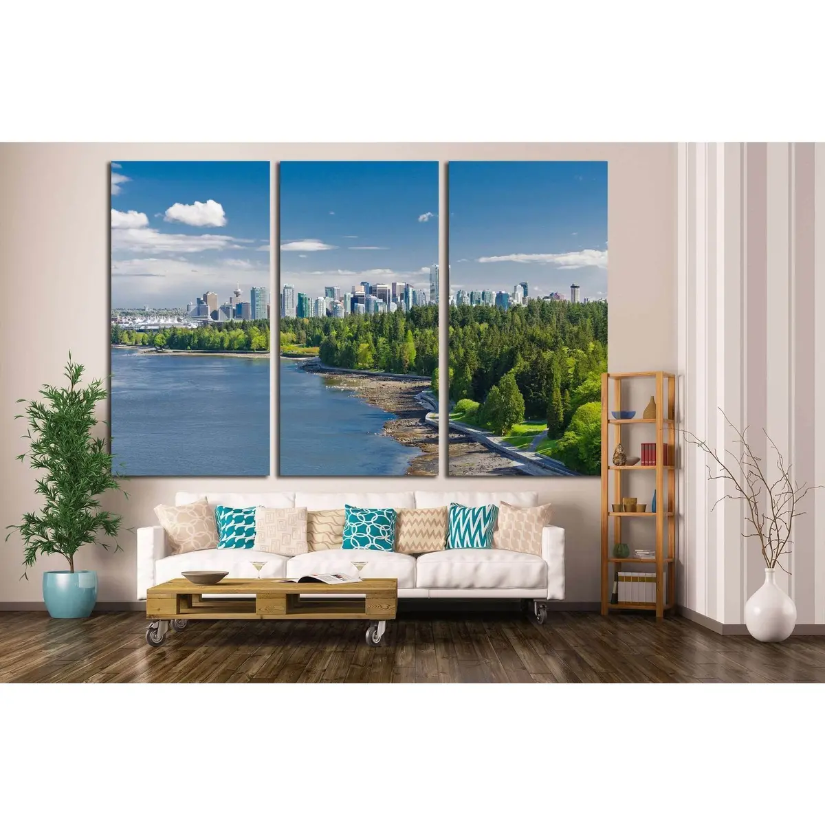 Panoramic View Of The Park And Downtown City Of Vancouver №2035 Ready To Hang Canvas Print 5