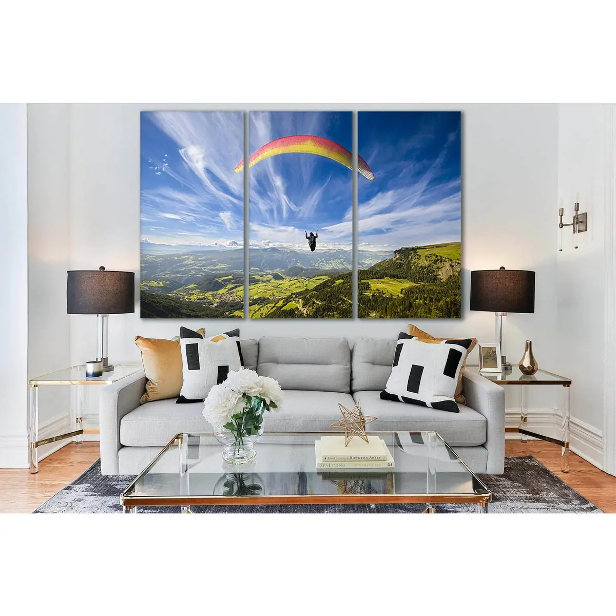 Paragliding In The Sky №Sl923 Ready To Hang Canvas Print 5