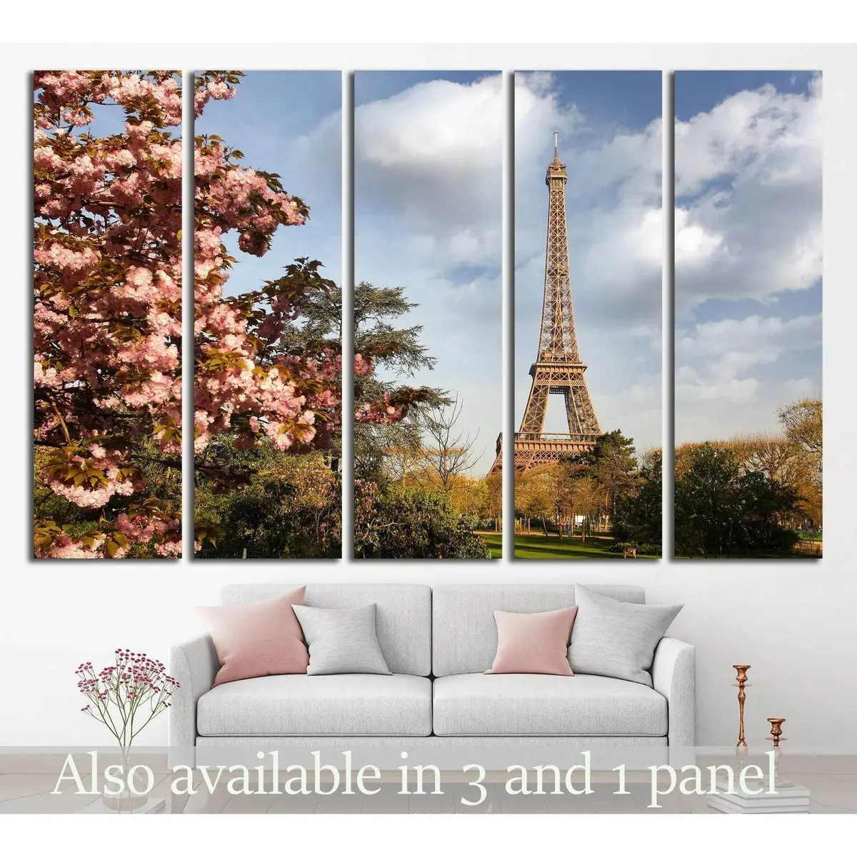 Eiffel Tower in Spring, Paris Wall Art Canvas Print #2590