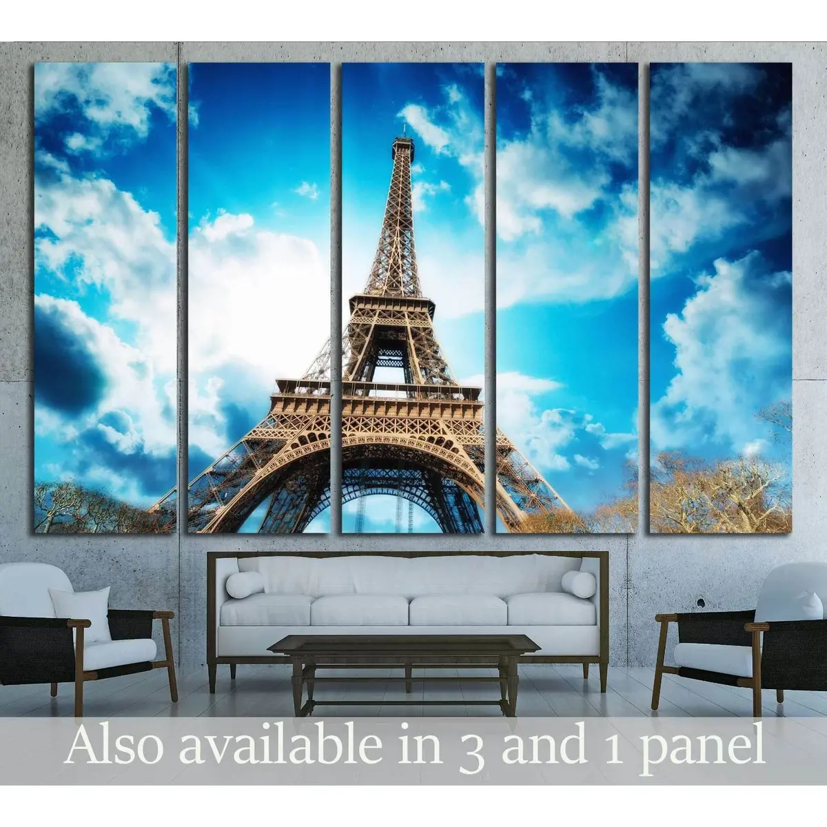 Eiffel Tower in Paris: Winter Sunset Canvas Art Print – Ready to Hang