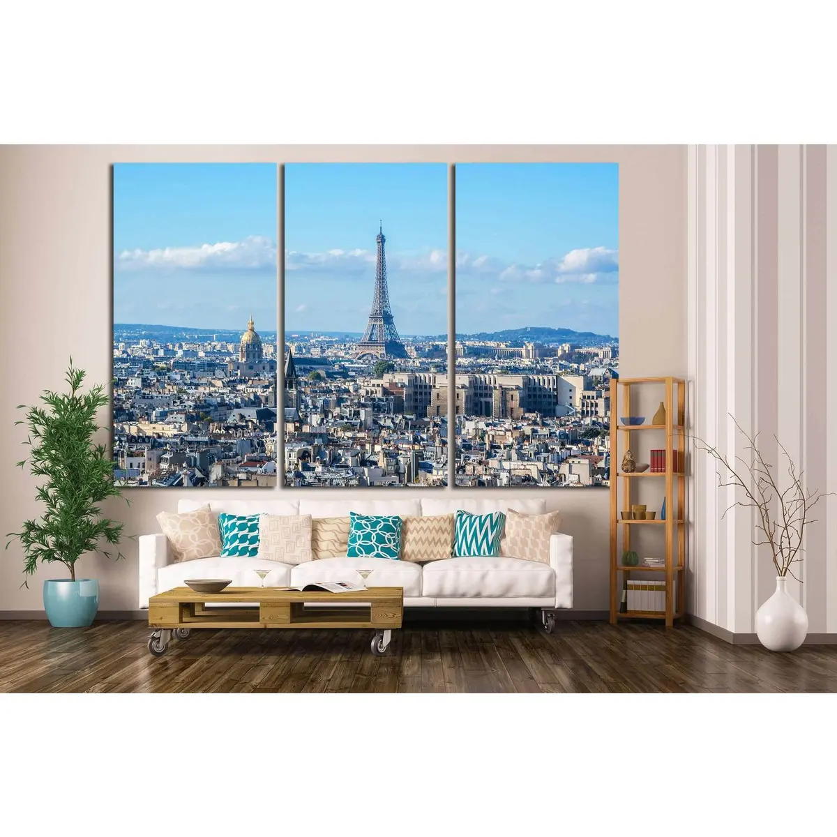 Paris Panorama, Cathedral Notre Dame De Paris, France №1279 Ready To Hang Canvas Print 5
