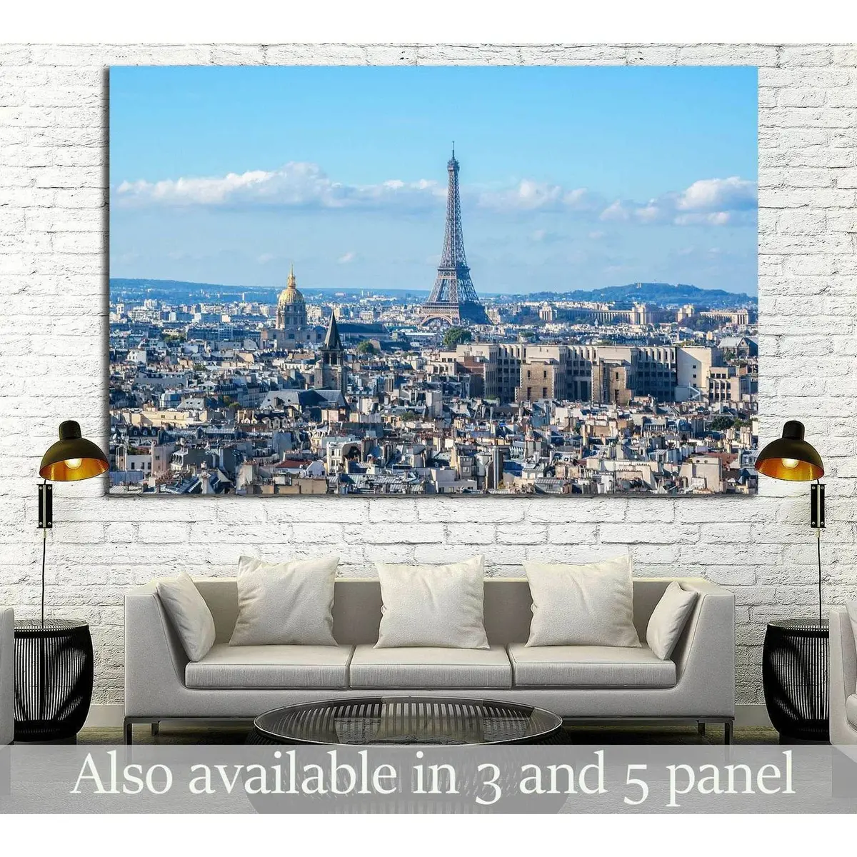 Paris Panorama, Cathedral Notre Dame De Paris, France №1279 Ready To Hang Canvas Print 1