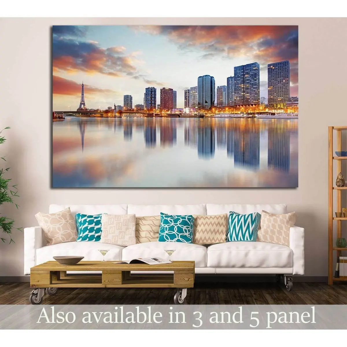 Paris Skyline №738 Ready To Hang Canvas Print 1
