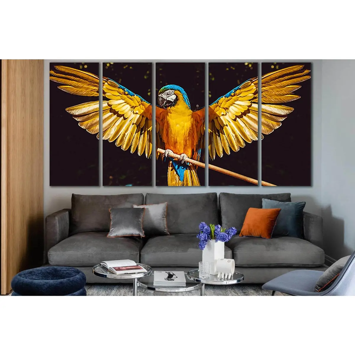Macaw Parrot Canvas Wall Art №SL1037 – Premium Ready-to-Hang Print - Image 3
