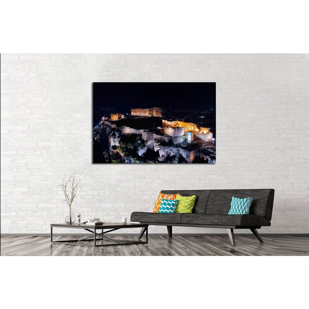 Parthenon, Propylaia In Acropolis Hill, Athens Historic Center, Greece №2095 Ready To Hang Canvas Print 3