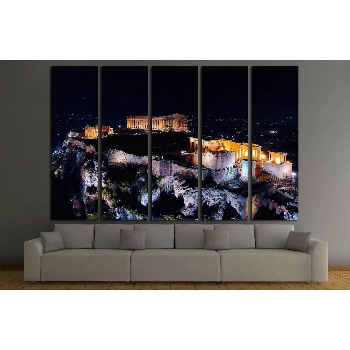 Ready-to-Hang Canvas Print of the Parthenon and Propylaia on Athens' Acropolis Hill - Image 3