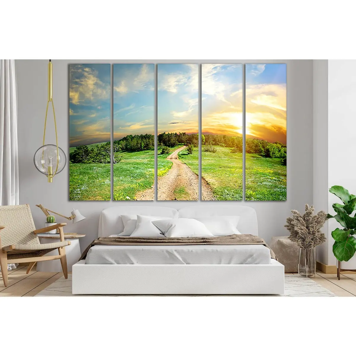 Sunset Forest Path Canvas Art №SL820 – Premium Ready-to-Hang Wall Decor