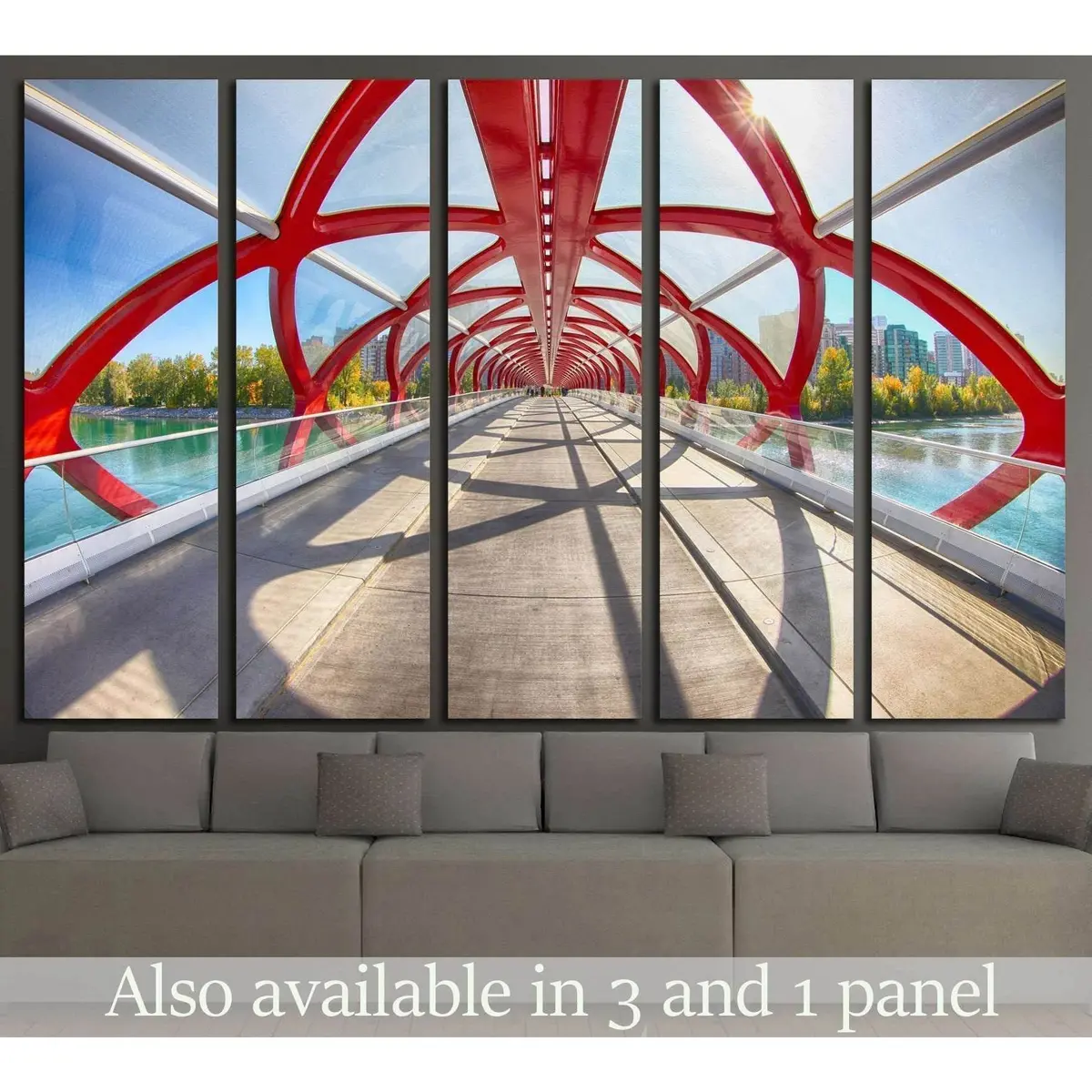 Peace Bridge Canvas Wall Art Print – Calgary, Alberta, Canada #2031