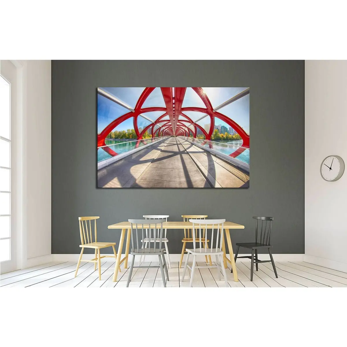 Peace Bridge, Calgary, Alberta, Canada №2031 Ready To Hang Canvas Print 3
