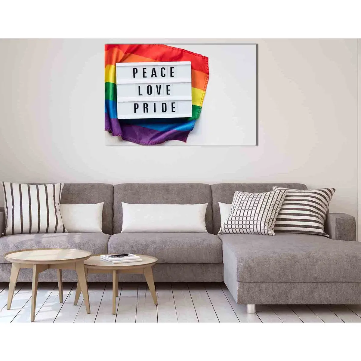 Peace Love Pride №2111 Ready To Hang Canvas Print 1