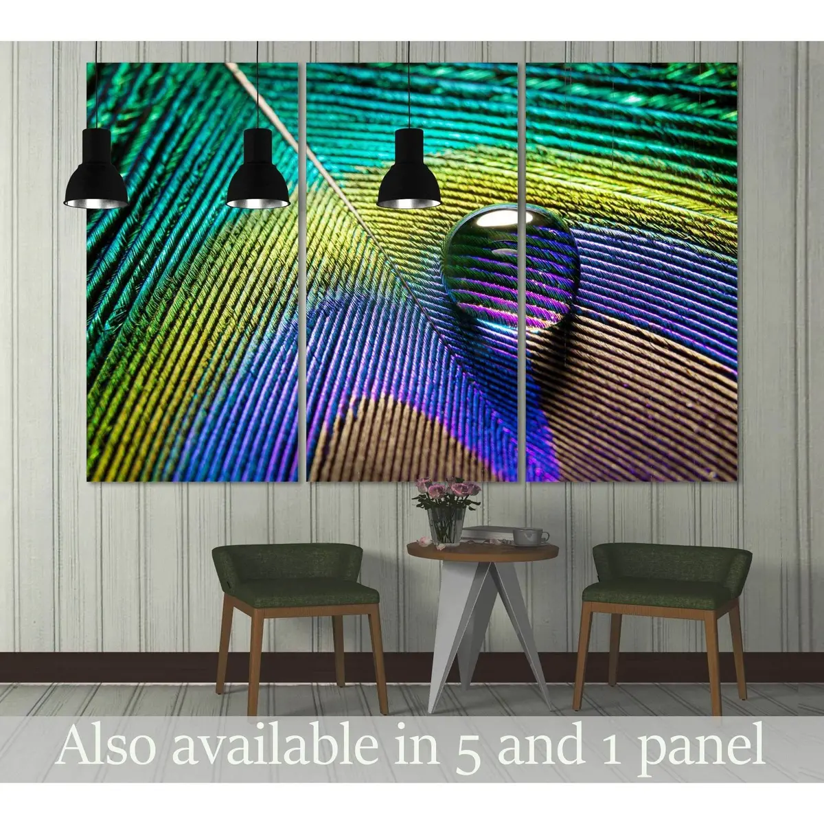 Peacock Feathers №3024 Ready To Hang Canvas Print 5