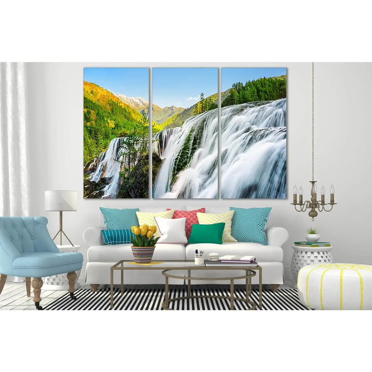 Pearl Shoals Waterfall №Sl453 Ready To Hang Canvas Print 5
