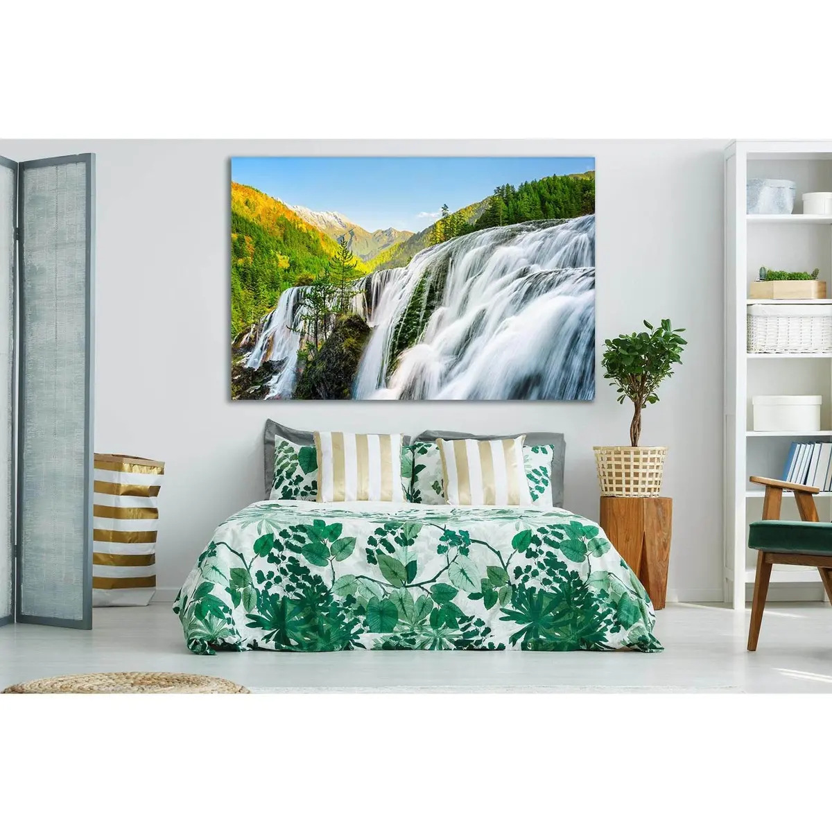 Pearl Shoals Waterfall №Sl453 Ready To Hang Canvas Print 2