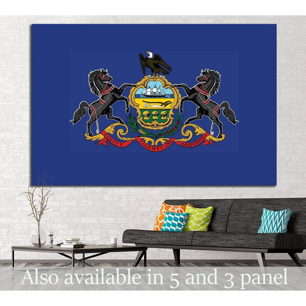Pennsylvania №684 Ready To Hang Canvas Print 1