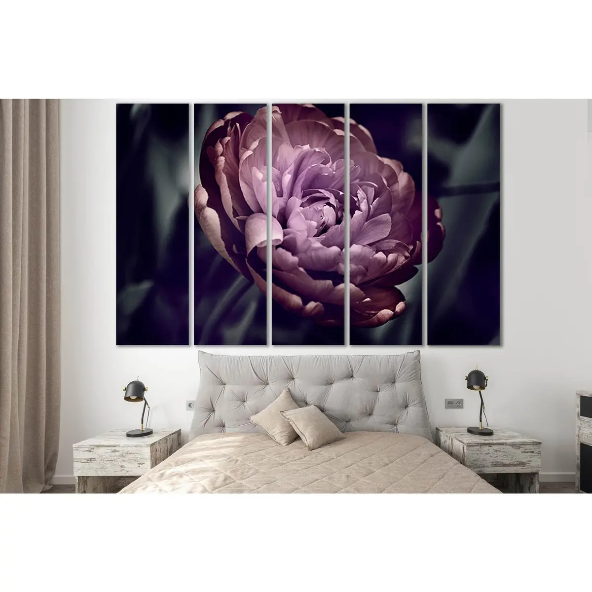 Premium Peony Garden Canvas Art – SL703, Ready-to-Hang Wall Decor