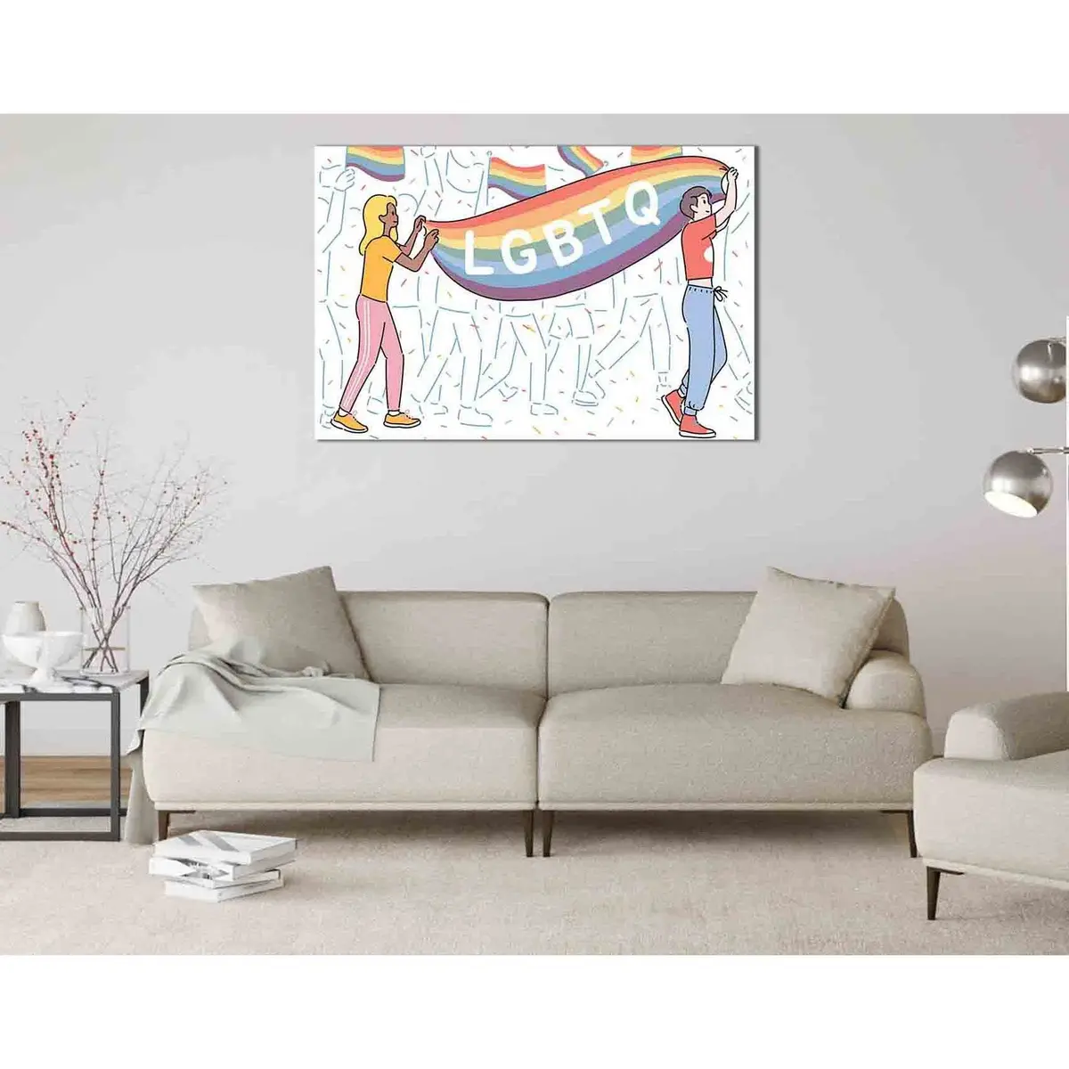 People With Lgbtq Flags №2139 Ready To Hang Canvas Print 1