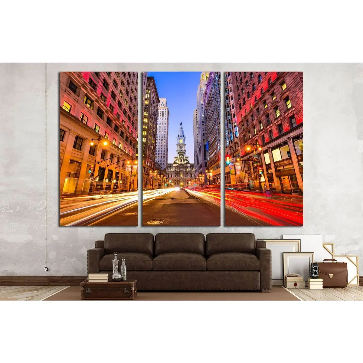 Philadelphia, Pennsylvania, Usa Downtown At City Hall №2084 Ready To Hang Canvas Print 5