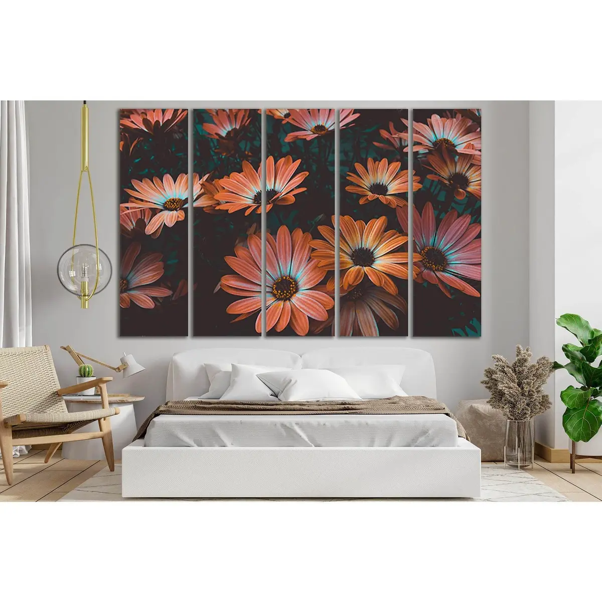 Premium Daisy Flower Canvas Art Print №SL728 – Ready-to-Hang Wall Decor - Image 3