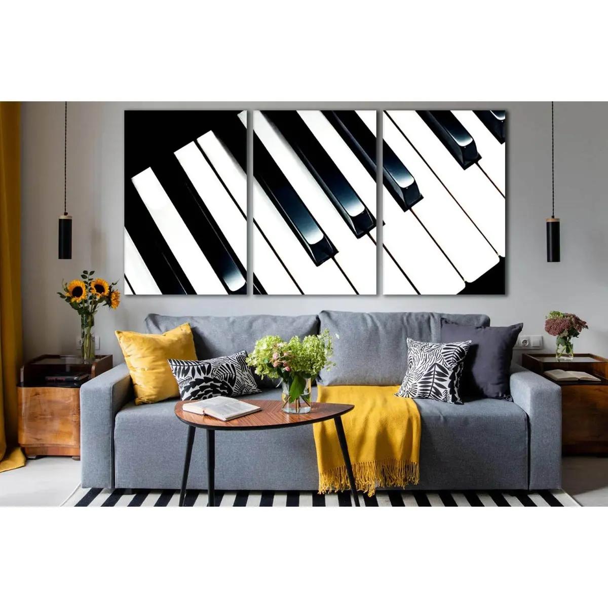 Piano Keys Illustration №Sl891 Ready To Hang Canvas Print 5
