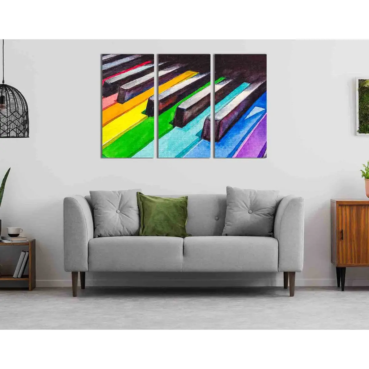 Piano Keys Rainbow Colors №2132 Ready To Hang Canvas Print 5