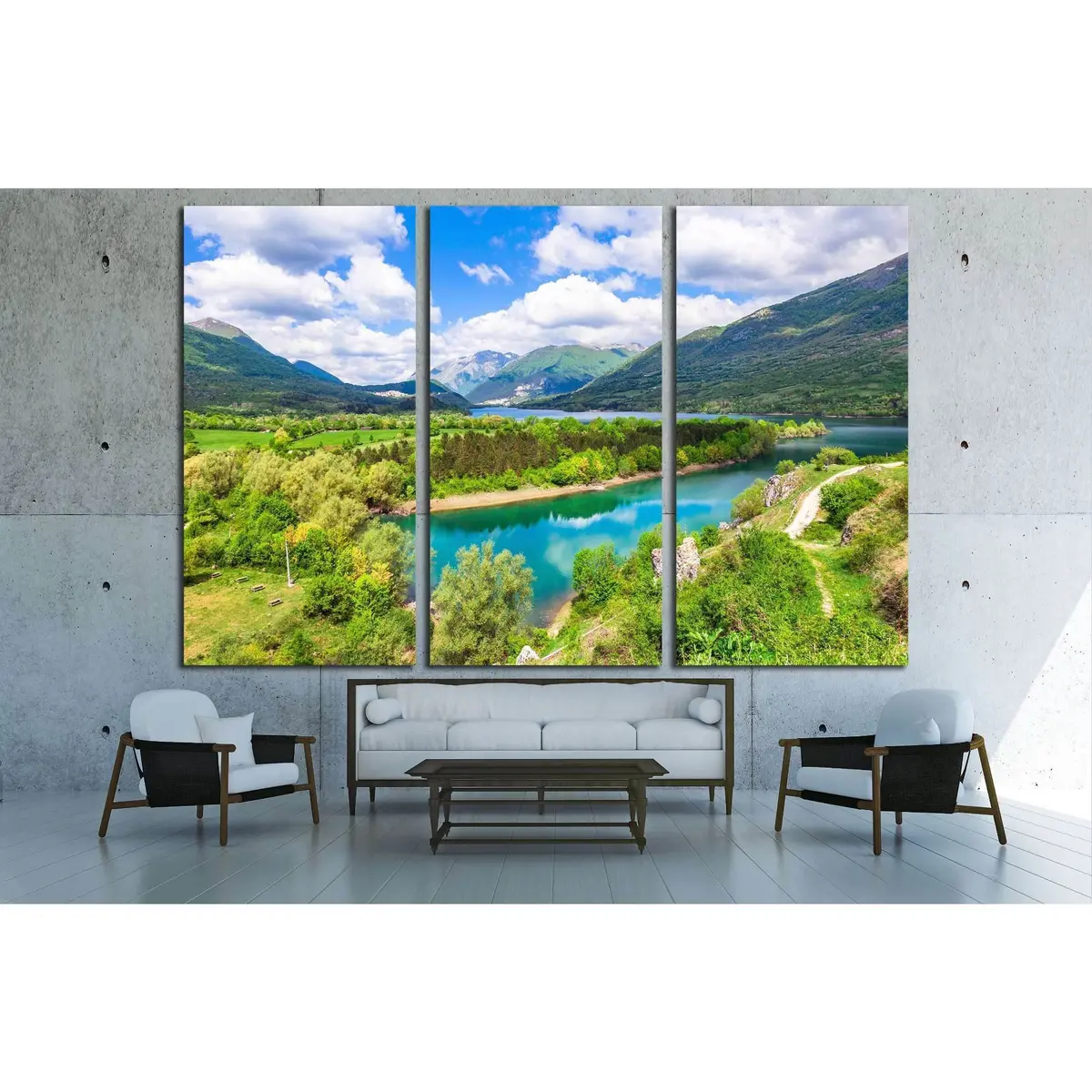 Pictorial Lake Barrea In Abruzzo, Italy №3142 Ready To Hang Canvas Print 5