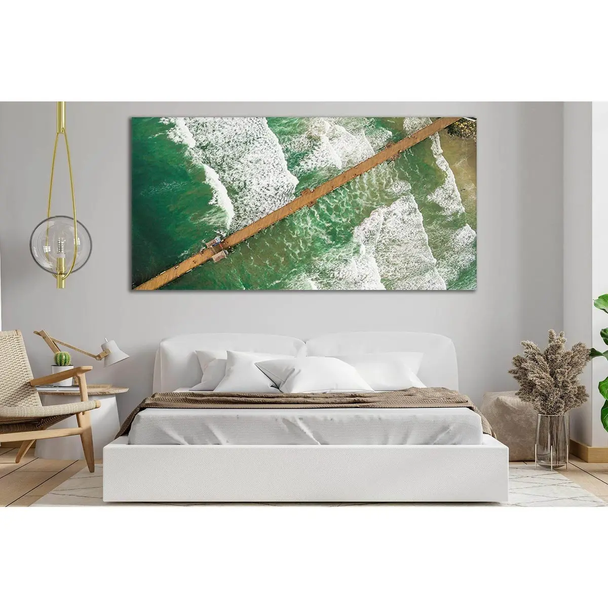 Pier In The Ocean №Sl163 Ready To Hang Canvas Print 2