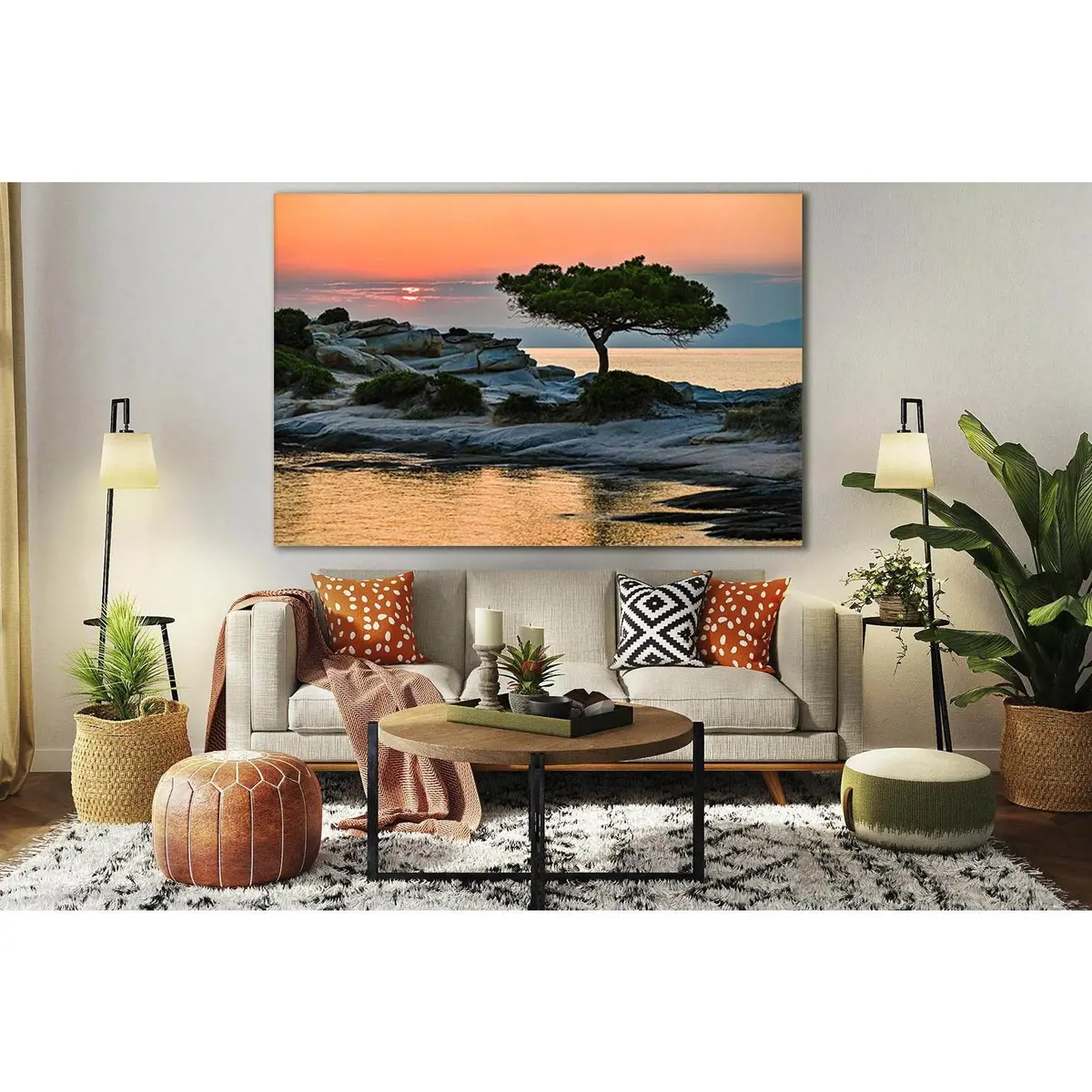 Pine Tree At Sunset №Sl818 Ready To Hang Canvas Print 2
