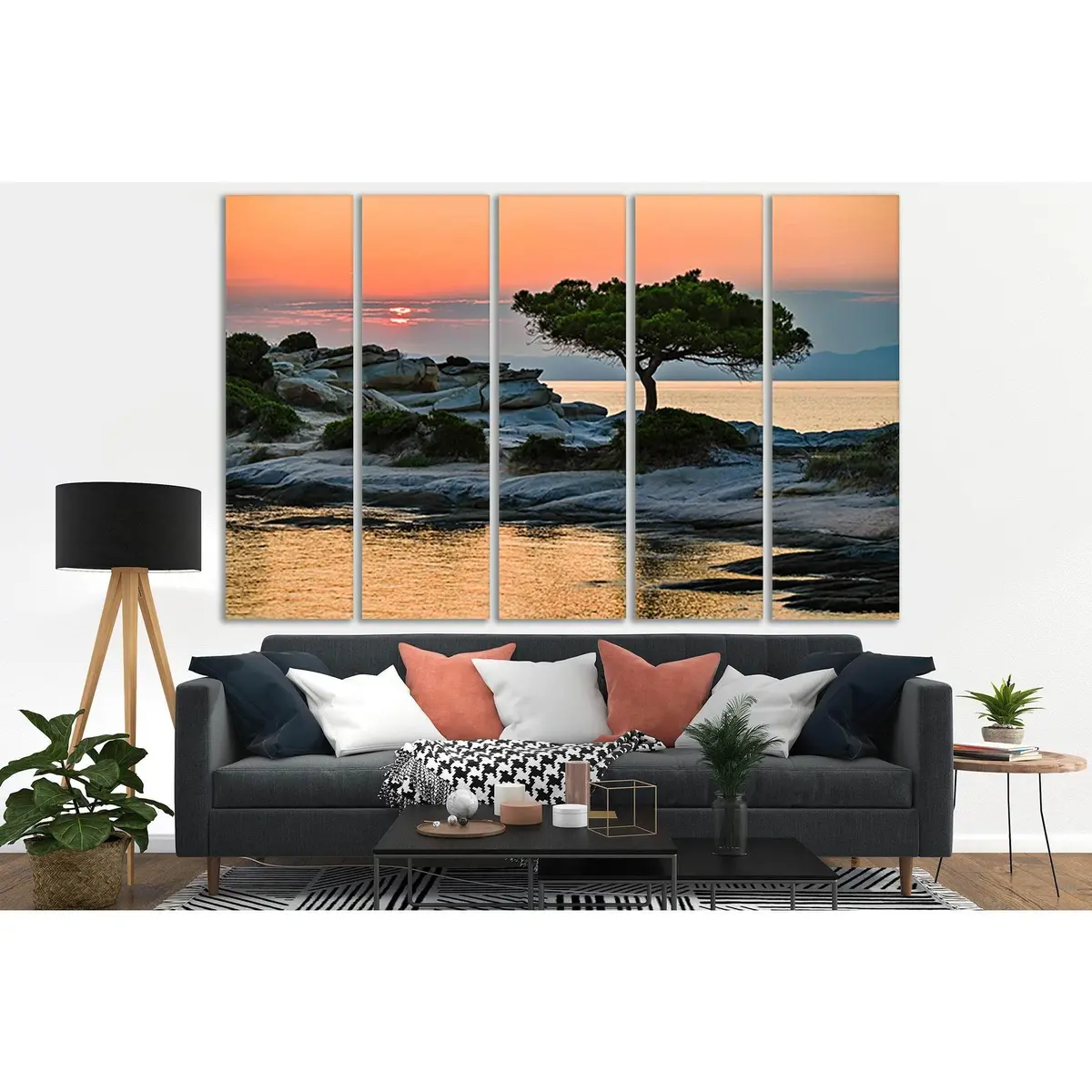 Sunset Pine Tree Canvas Wall Art №SL818 – Ready-to-Hang Premium Print - Image 3