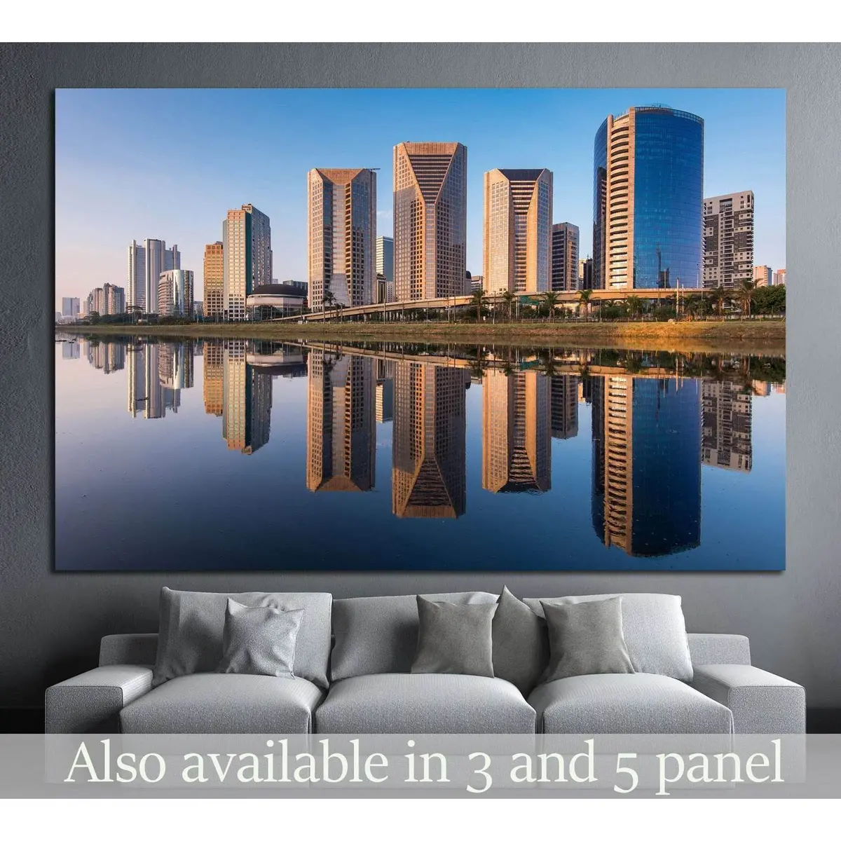 Pinheiros River In Sao Paulo City, Brazil №1242 Ready To Hang Canvas Print 1