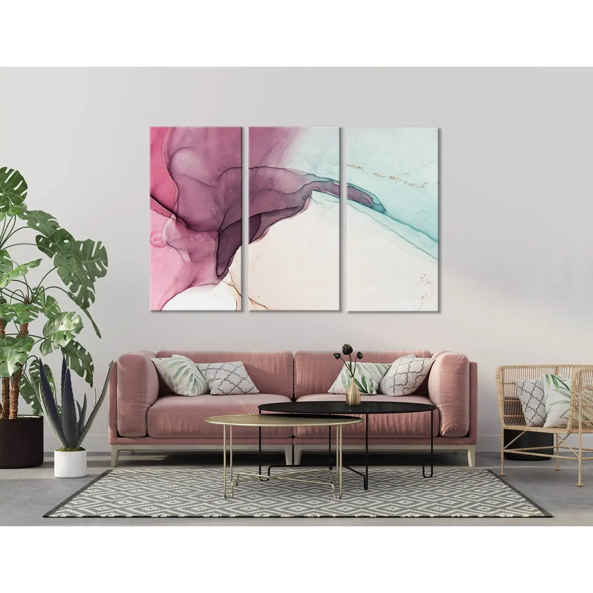 Pink Orchid Abstract №04275 Ready To Hang Canvas Print 5