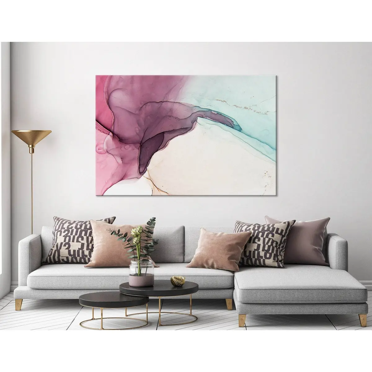 Pink Orchid Abstract №04275 Ready To Hang Canvas Print 3