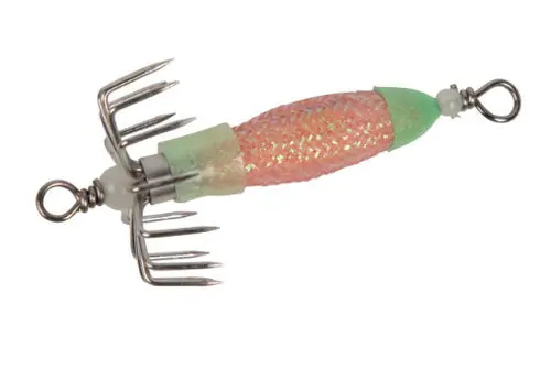 Beau Mac Squid Jig - 1/3 Oz. - Pink Glow 1