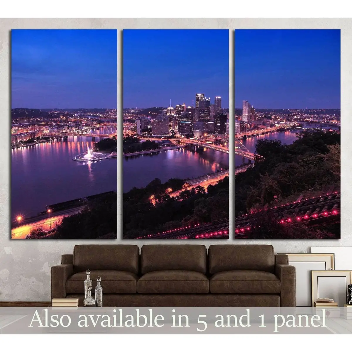 Pittsburgh, Pennsylvania. Filtered Style Colors №1727 Ready To Hang Canvas Print 1