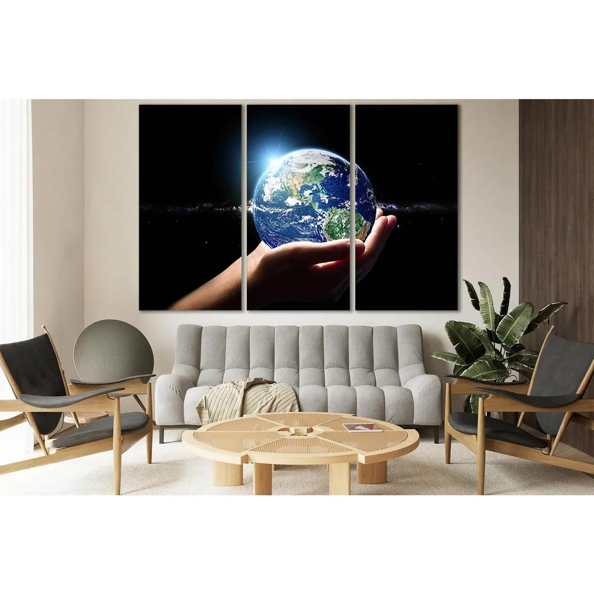 Planet Earth In Hand №Sl394 Ready To Hang Canvas Print 5