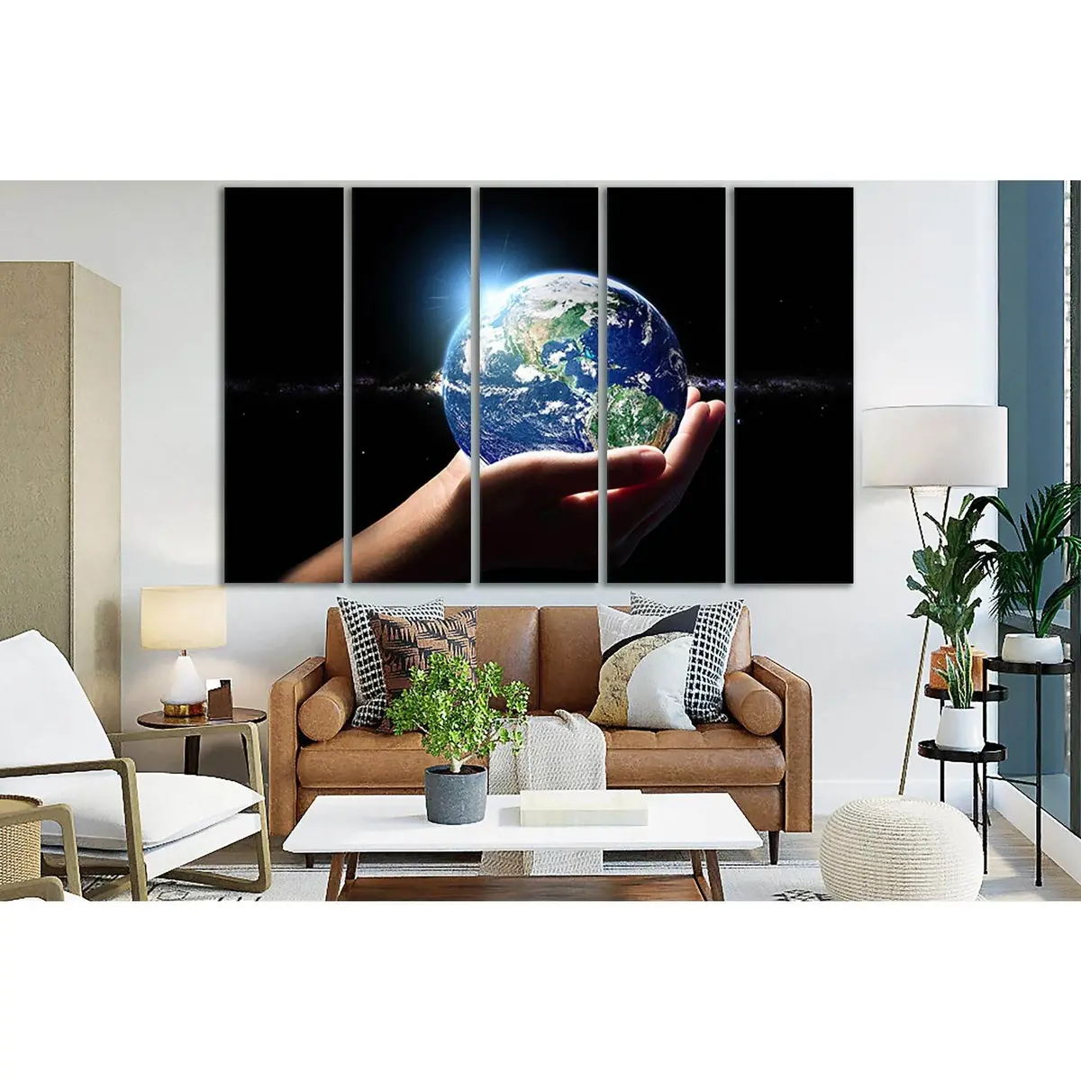 Earth-in-Hand SL969 Canvas Wall Art — Pre-Strung & Ready to Hang - Image 3