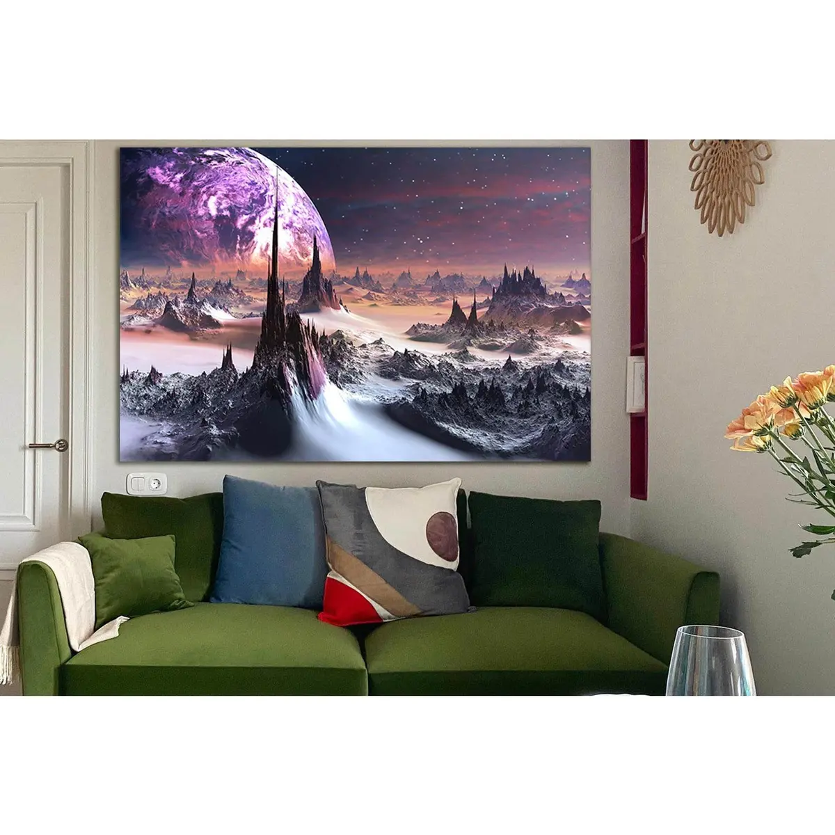 Planet On The Horizon №Sl984 Ready To Hang Canvas Print 2